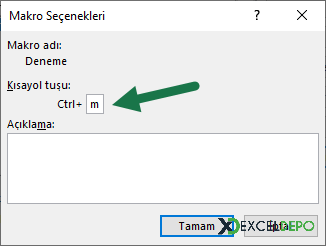 Makroya Kısayol Atama