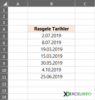 İki Tarih Arasında Rastgele Tarih Üretme İki Tarih Arasında Rastgele Tarih Üretme