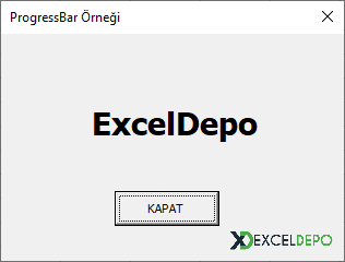 Excel'de ProgressBar Kullanımı