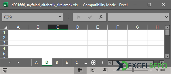 Sayfaları Otomatik Alfabetik Sıralamak