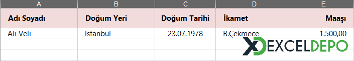 Excel Userform Veri Kaydetme Excel Userform Veri Kaydetme Tablosu