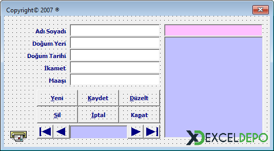 Excel Userform Veri Kaydetme Excel Userform Veri Kaydetme