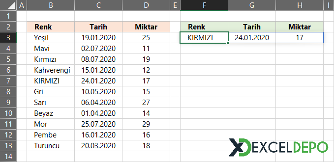 Büyük Küçük Harf Duyarlı Arama
