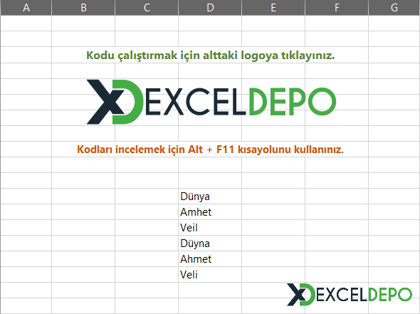 Makro ile Yanlış Yazılmış Kelimeleri Renklendirme