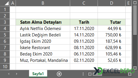 Alışveriş Listesi Alışveriş Listesi