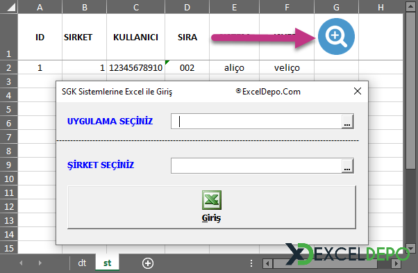 SGK Uygulamalarına Excel ile Giriş Yapmak