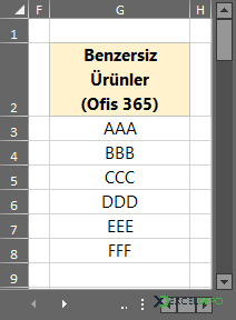 Benzersiz Ürünler