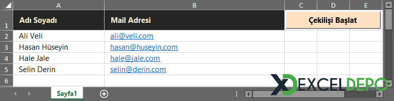Excel ile Beyaz Yaka Çekiliş Sistemi Excel ile Beyaz Yaka Çekiliş Sistemi