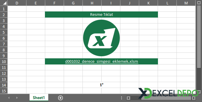 Excelde Derece Simgesi Eklemek Excelde Derece Simgesi Eklemek