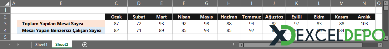 Toplam ve Kişi Bazlı Fazla Mesai Analizi Toplam ve Kişi Bazlı Fazla Mesai Analizi