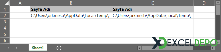 Excel Formülü ile Dosya Yolunu Bulma Excel Formülü ile Dosya Yolunu Bulma