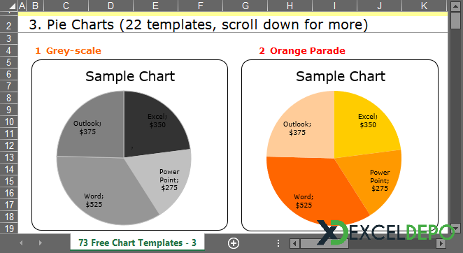 Farklı Biçimlerde Pasta Grafik Şablonları Farklı Biçimlerde Pasta Grafik Şablonları