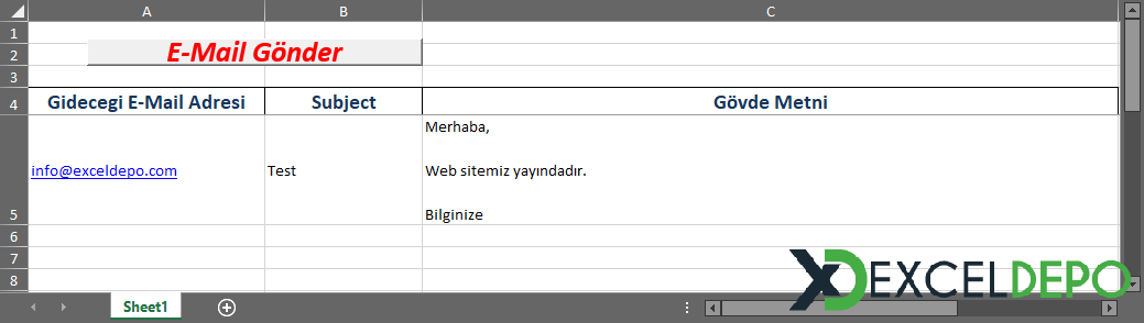 Excel ile Toplu E-Posta Gönderimi Yapmak Excel ile Toplu E-Posta Gönderimi Yapmak