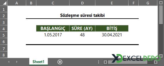 Sözleşme Süresi Takibi Sözleşme Süresi Takibi