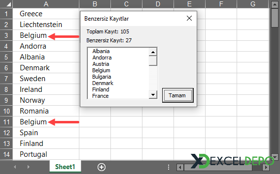 ListBox Nesnesinde Benzersiz Listeleme Yapma ListBox Nesnesinde Benzersiz Listeleme Yapma