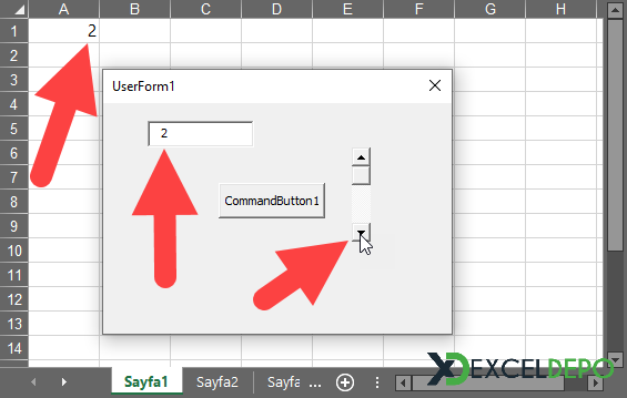 ScrollBar Nesnesi ile Sayfada İşlem Yapma