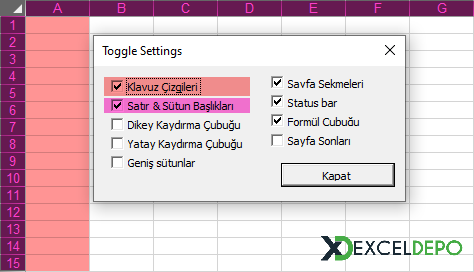 Hızlı Sayfa Görünüm Seçenekleri Ayarlama Hızlı Sayfa Görünüm Seçenekleri Ayarlama