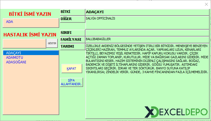 Şifalı Bitkiler Programı Şifalı Bitkiler Programı