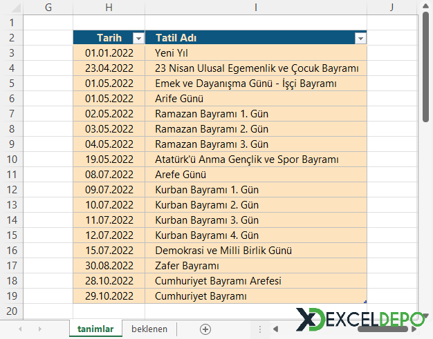 Resmi Tatil Resmi Tatil